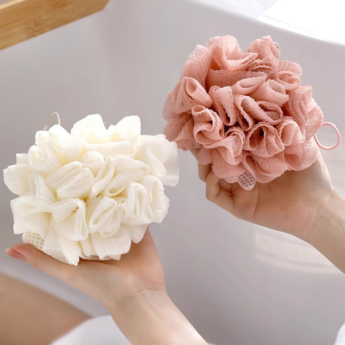 Sponge Bath - Exquisite Double-Layered Soft Bath Sponge with Exfoliating Towel
