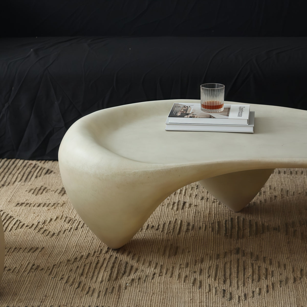 Snail-Shaped Coffee Table Wabi-Sabi Style Art Sculpture Irregularly Shaped Coffee Table Fiberglass