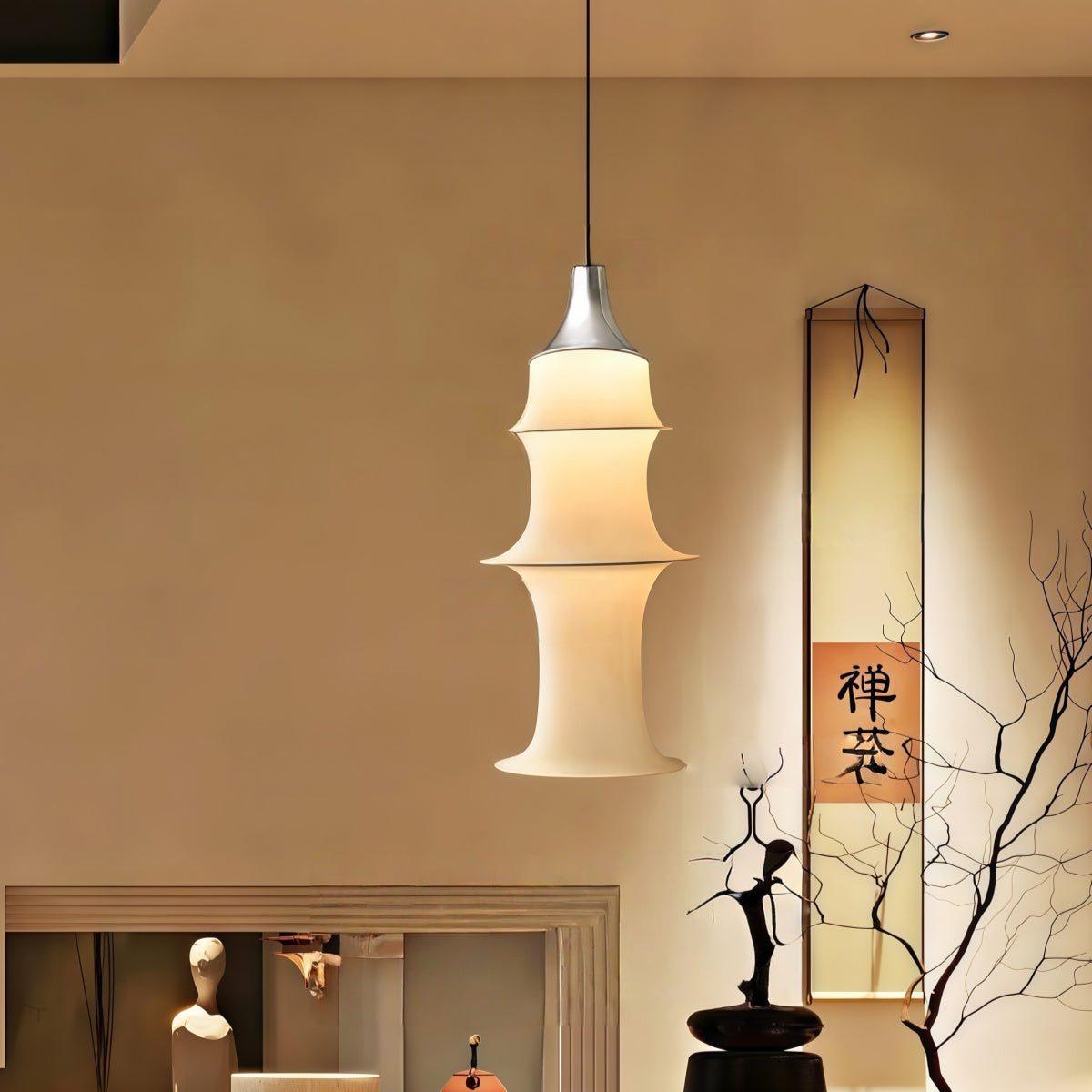 Hanging Pendant Light - Vintage Retro Bamboo Chandelier for Any Room