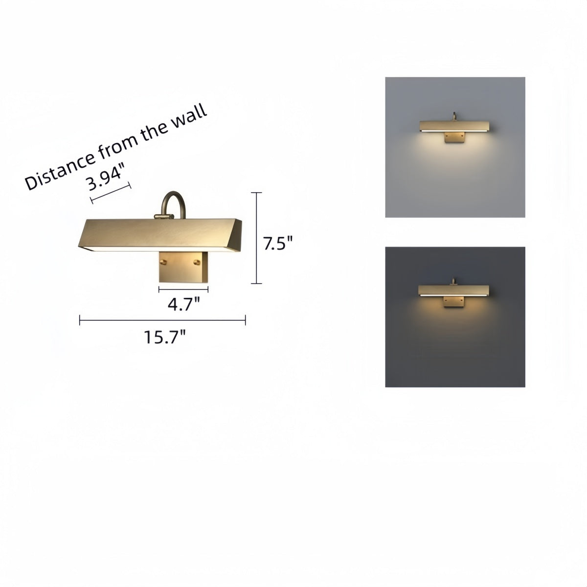 All-Copper Outdoor Waterproof Wall Light—Suitable For Storefront Signage Vanity Mirrors And Artwork Illumination