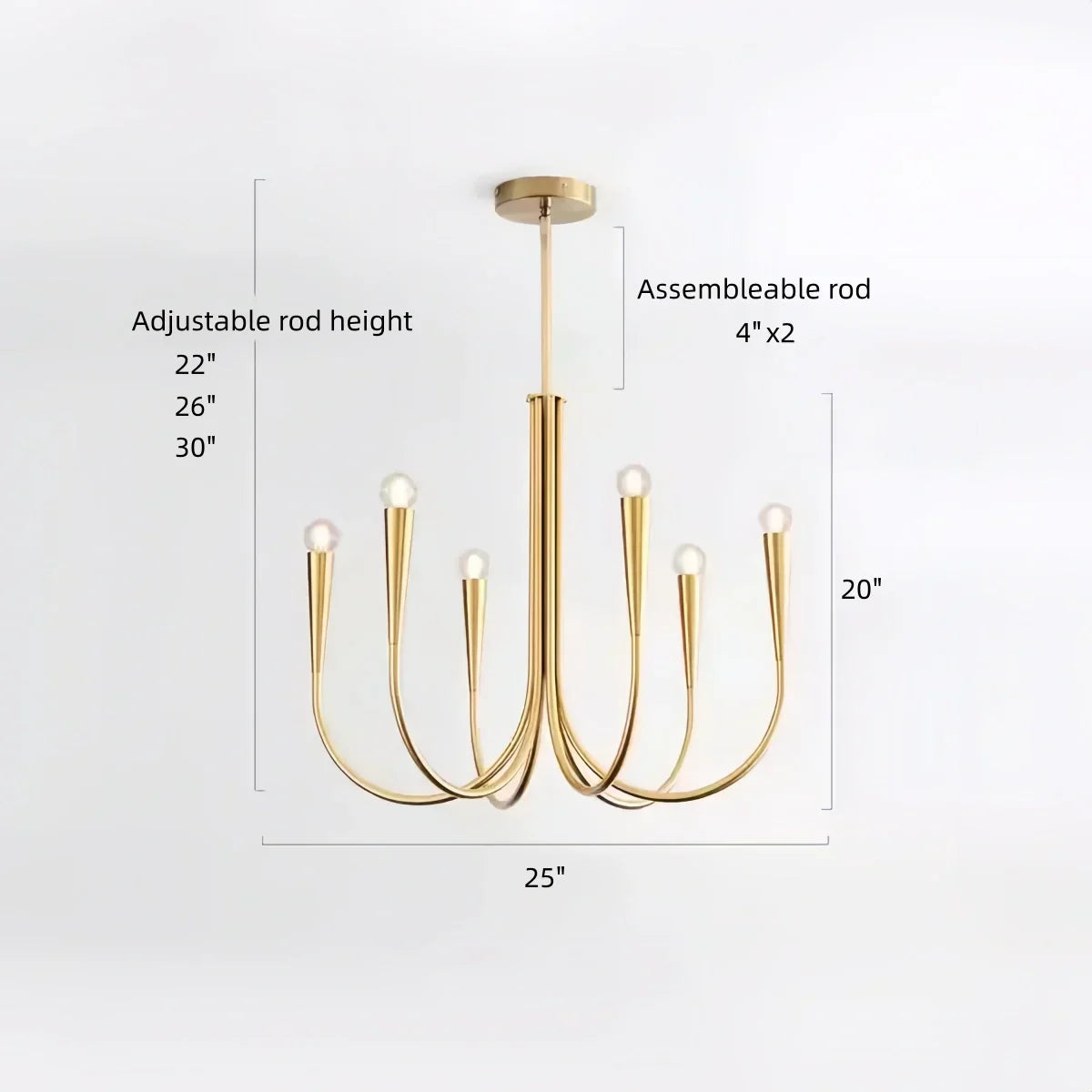 Gold French-style vintage chandelier for elegant interiors