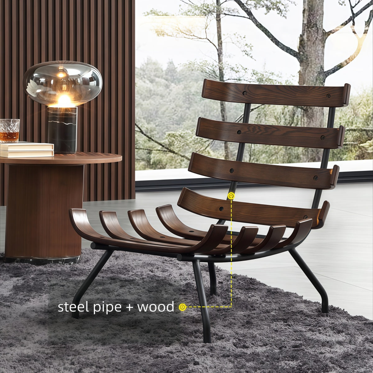 Italian Style Single Sofa Chair Home Living Room Bedroom Lounge Chair Retro Single Chair Minimalist Small Sofa