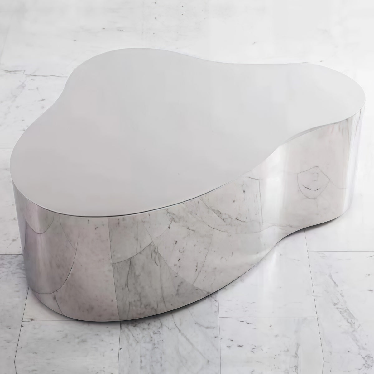 Nordic Minimalist Stainless Steel Island Countertop Creative Irregular-Shaped Display Table