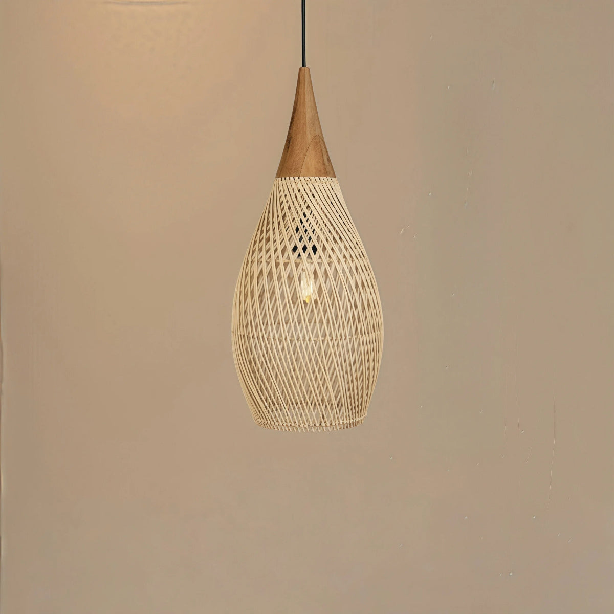 Rattan Pendant Light | Vintage Wabi-Sabi Style