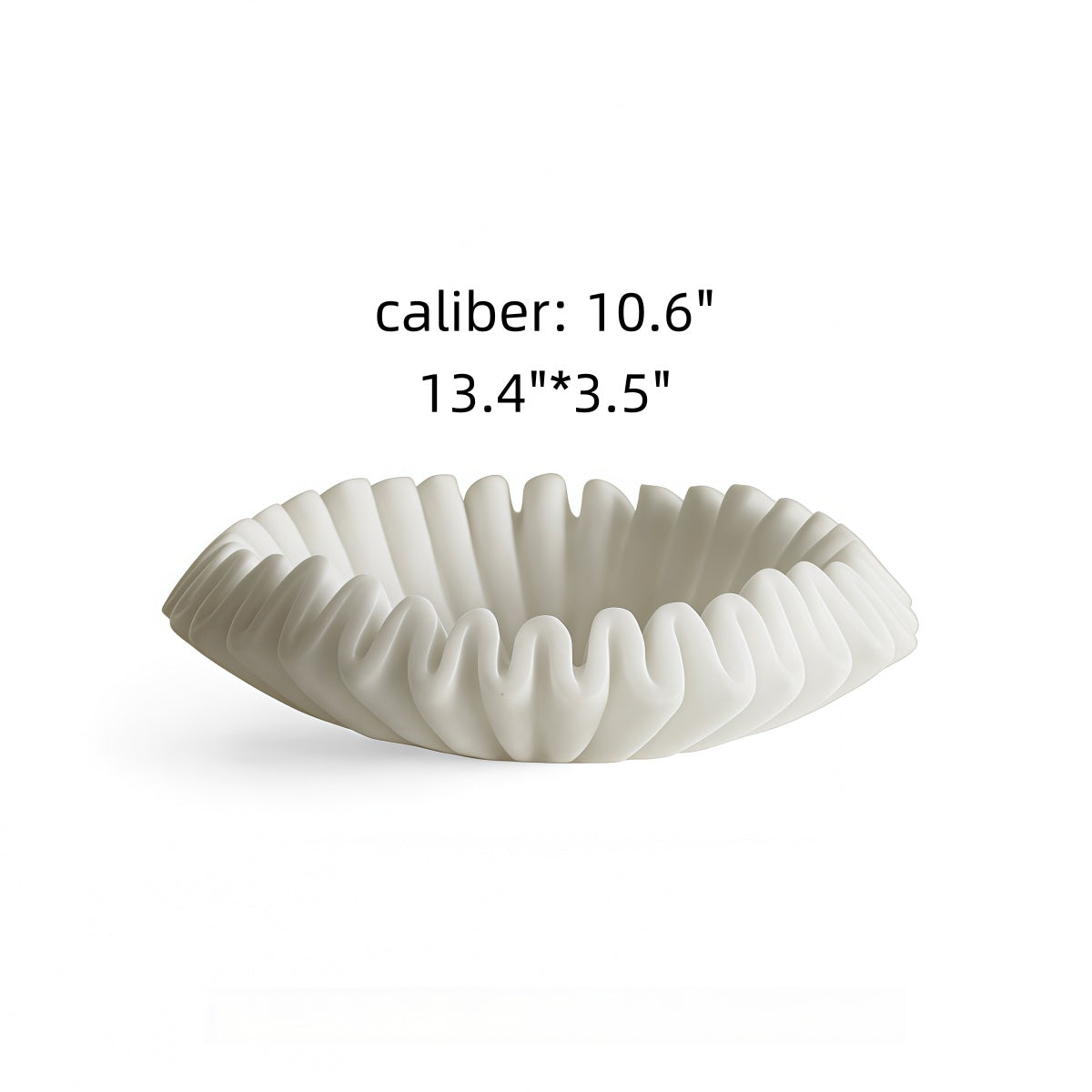 Chestnut Stone French Vintage White Fruit Bowl Home Decoration Ornament Desktop Creative Irregular Pleated Art Storage Tray