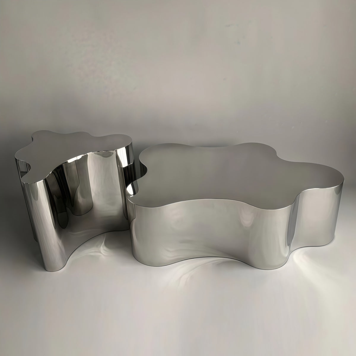 Nordic Minimalist Stainless Steel Island Countertop Creative Irregular-Shaped Display Table
