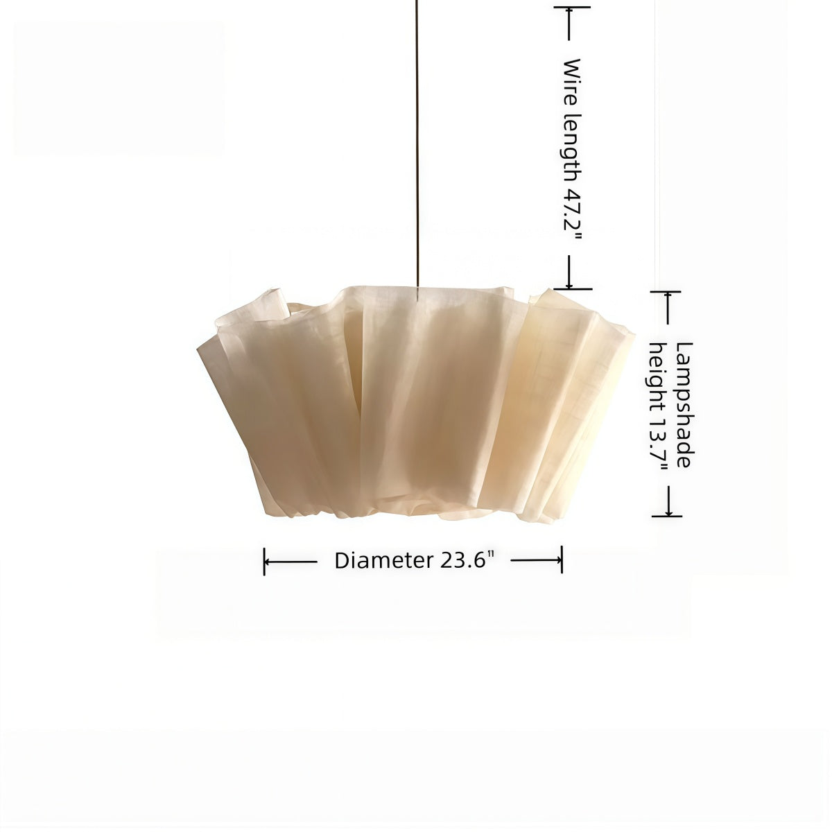 Japanese-Style Nordic Cream-Colored Bedroom Pendant Light