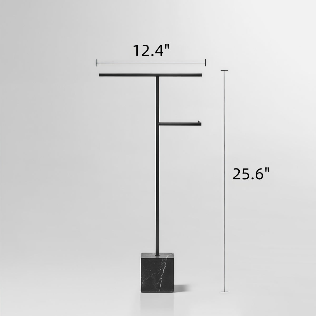Free Standing Towel Rack - Elegant Marble-Inspired Stainless Steel Design