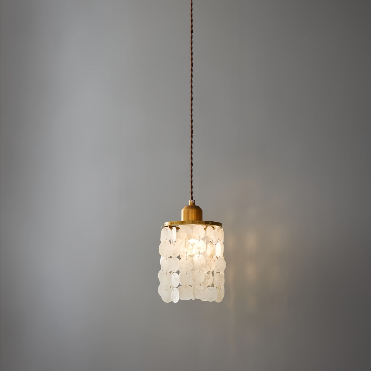 French Seashell Wind Chimes American Retro Style Entryway Balcony Dining Room Light Luxury Crystal Bedroom Bedside Pendant Lights