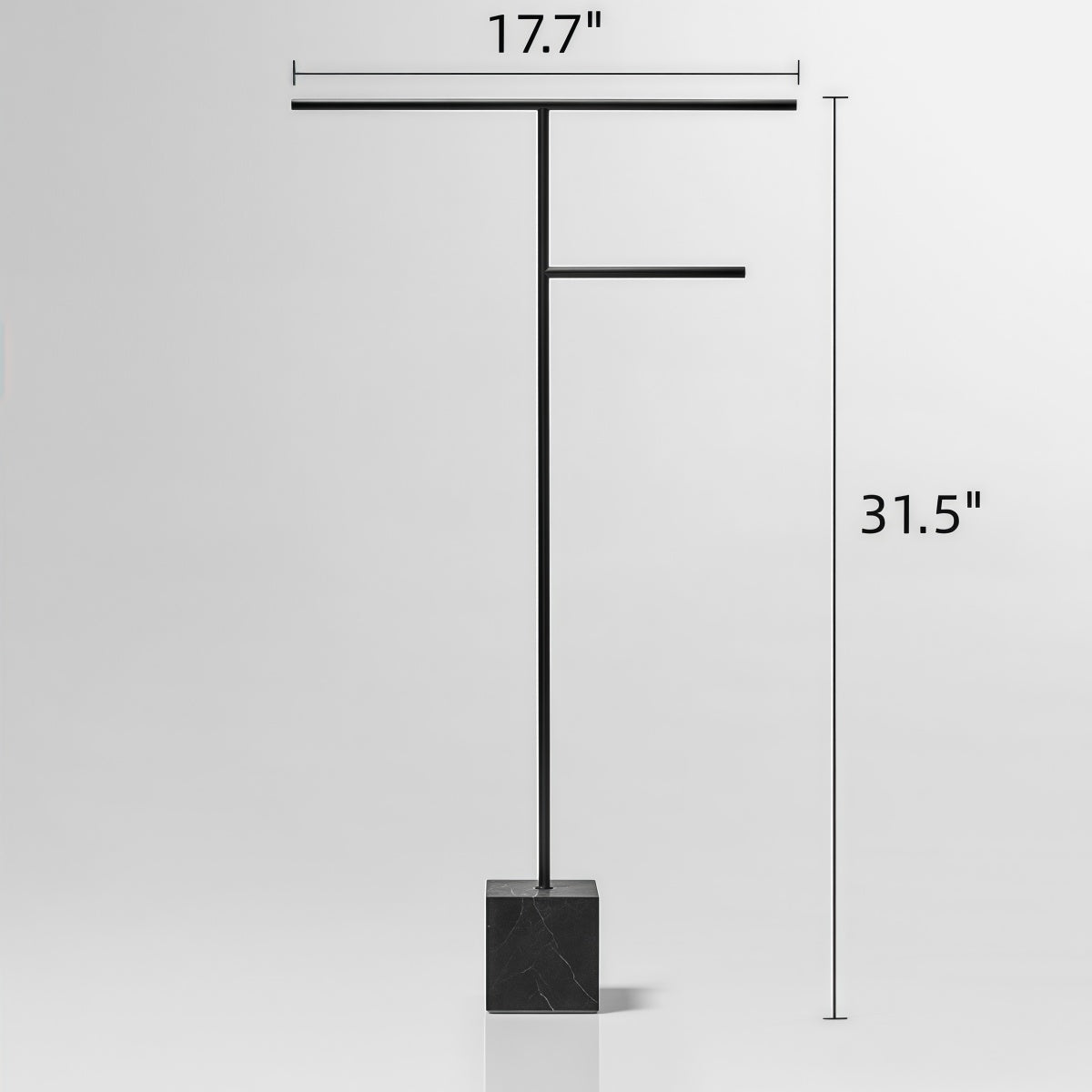 Free Standing Towel Rack - Elegant Marble-Inspired Stainless Steel Design