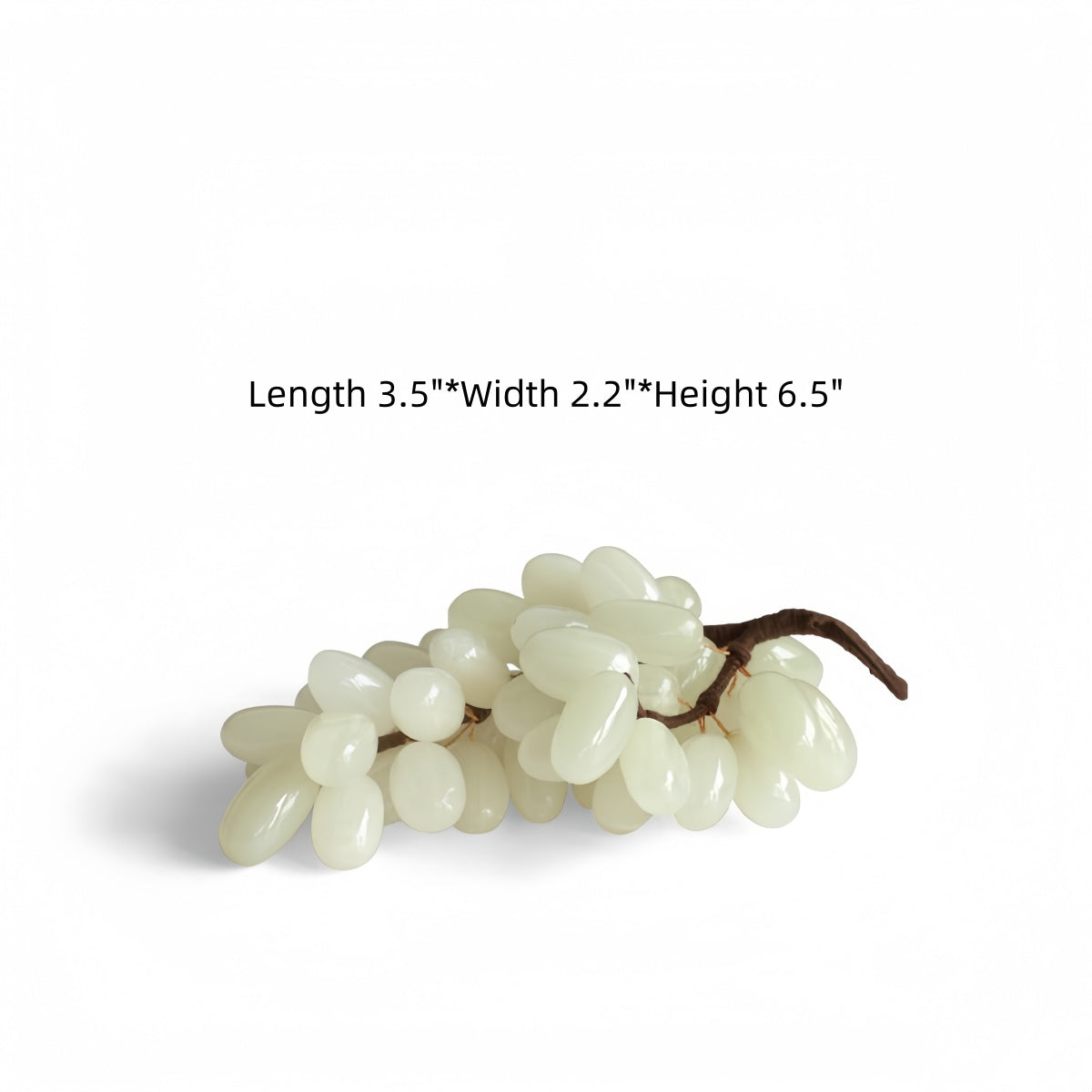 Natural Jade Grape Cluster Artificial Fruit Ornament – Living Room Tabletop Decor