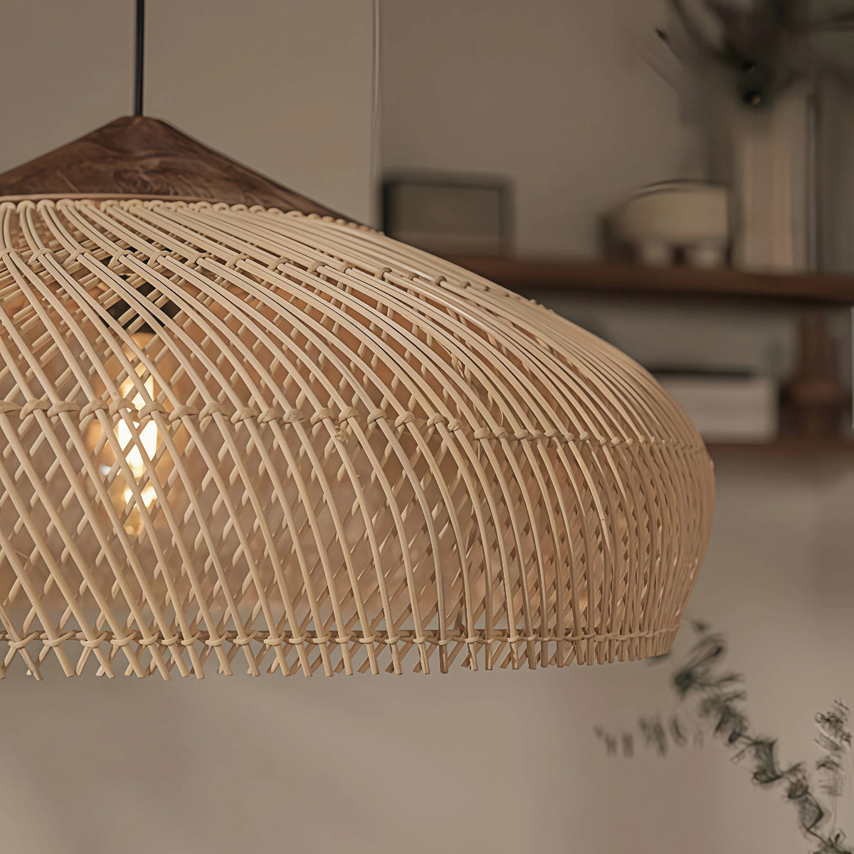 Rattan Pendant Light | Vintage Wabi-Sabi Style