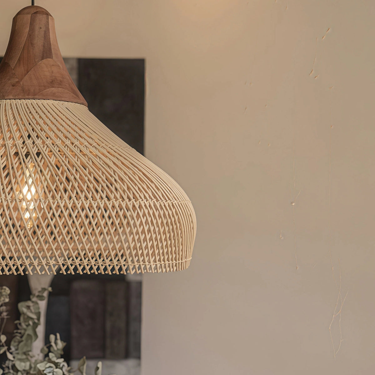 Rattan Pendant Light | Vintage Wabi-Sabi Style
