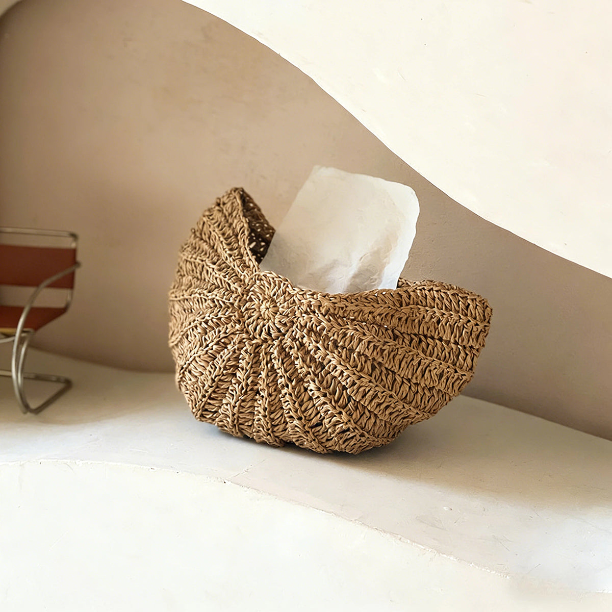 Tissue Box - French-Style Seashell & Horn Premium Tissue Box for Home Decor