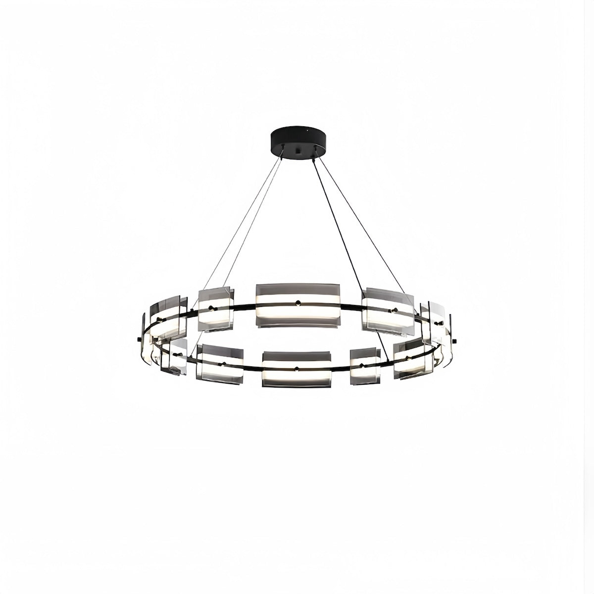 Art Deco Chandelier | Modern Glass Pendant Light for Dining & Bar
