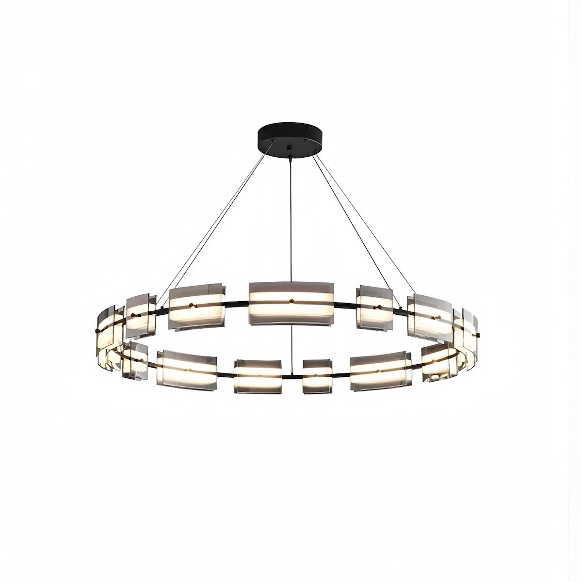 Art Deco Chandelier | Modern Glass Pendant Light for Dining & Bar