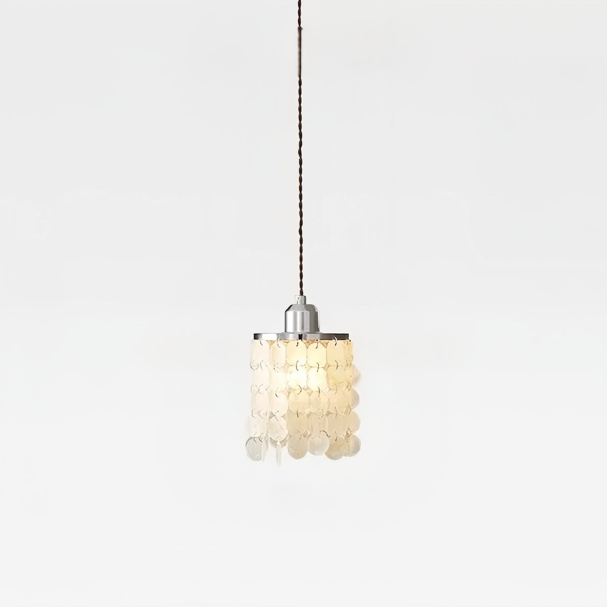 French Seashell Pendant Light – Vintage Vintage Style Crystal & Shell Lamp