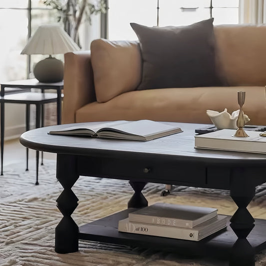 Coffee Table with Drawer | Fletcher Vintage Solid Wood Design