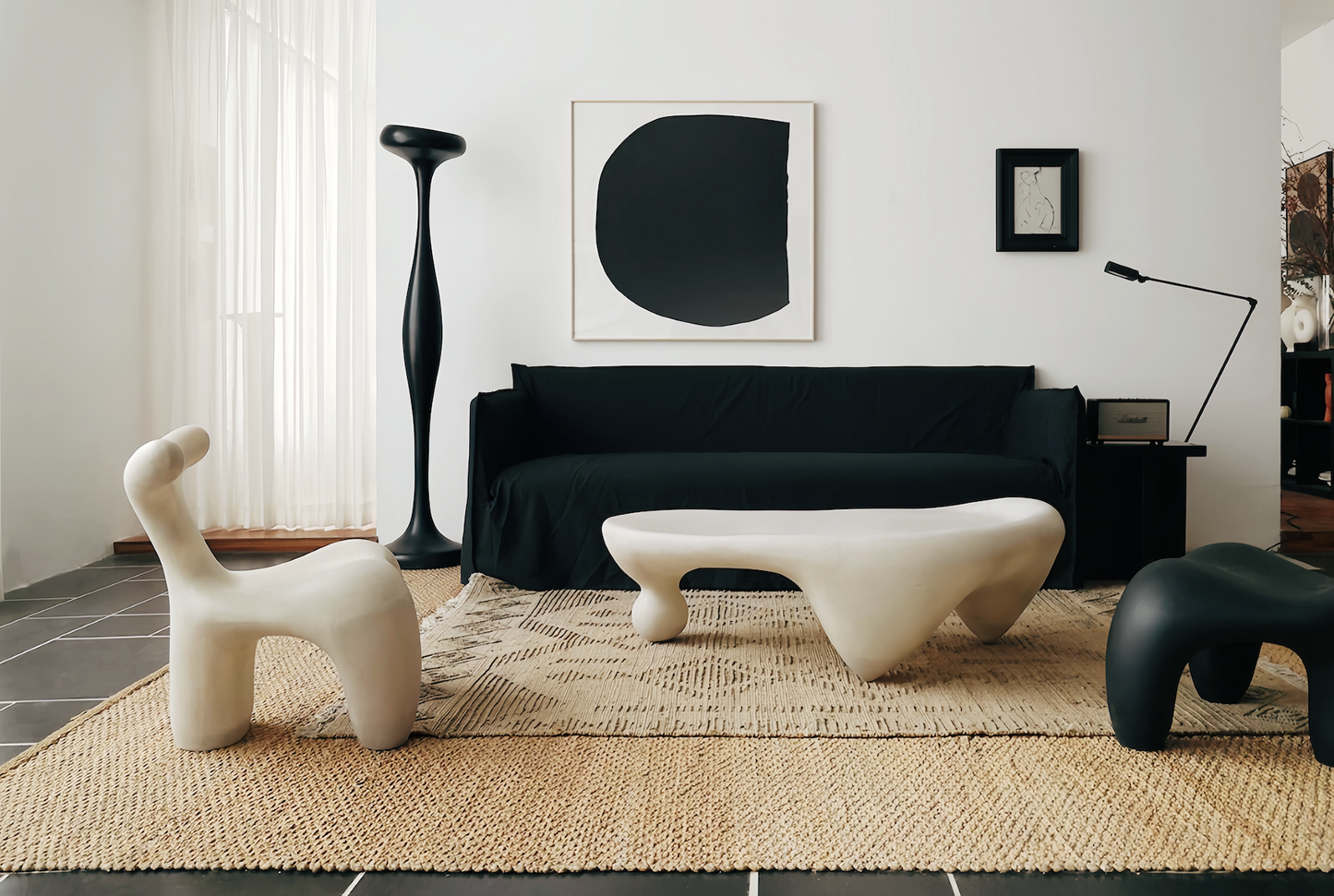 Snail-Shaped Coffee Table - Unique Artistic Wabi-Sabi Style Sculpture