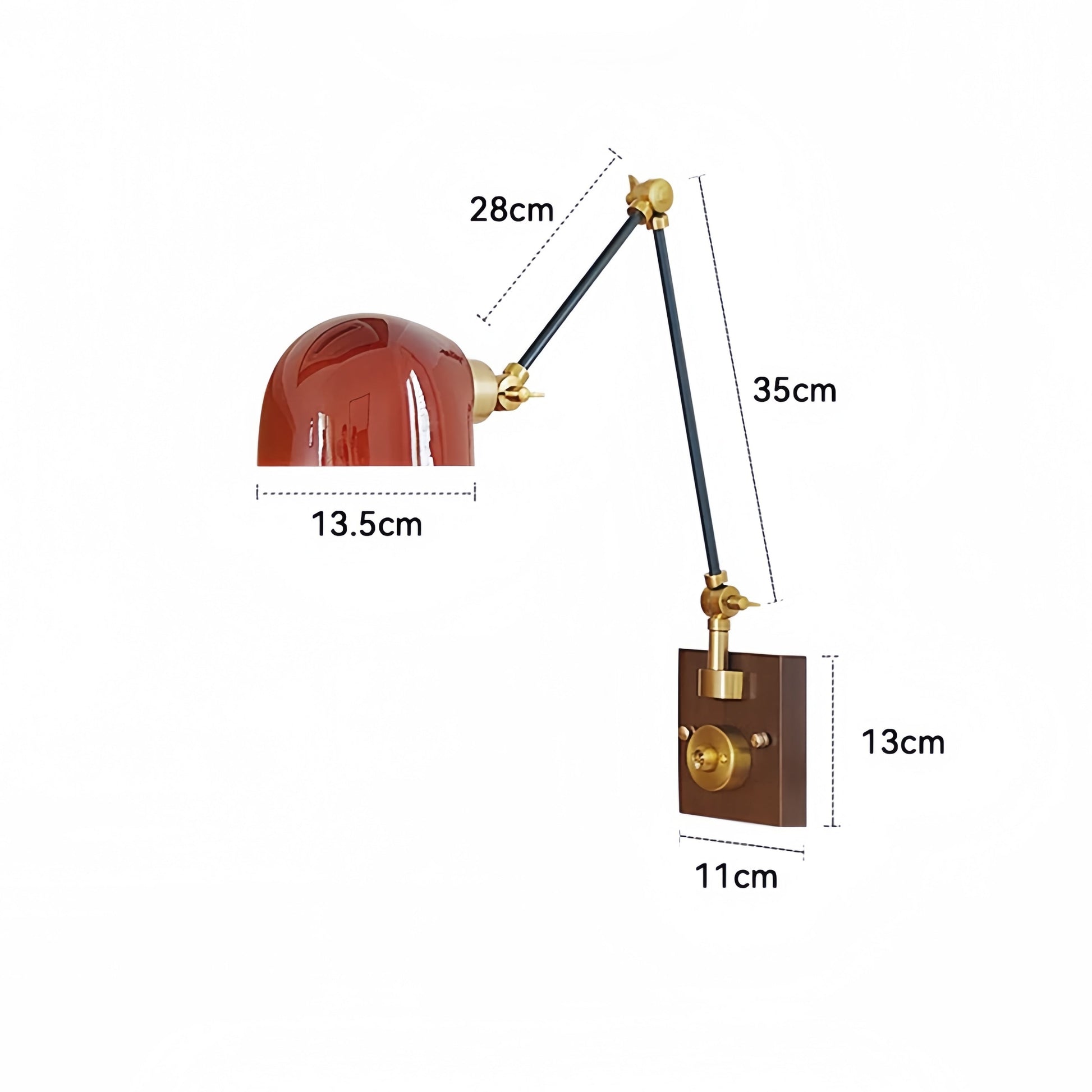 Swing Arm Wall Lamp - Vintage American Retro Style for Study & Living Room