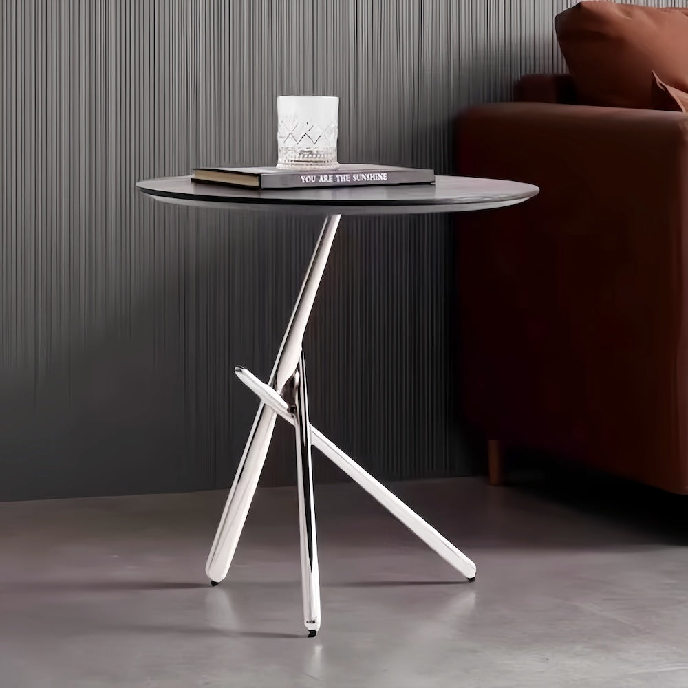 Minimalist Sofa Side Table | Elegant Stainless Steel Corner Table