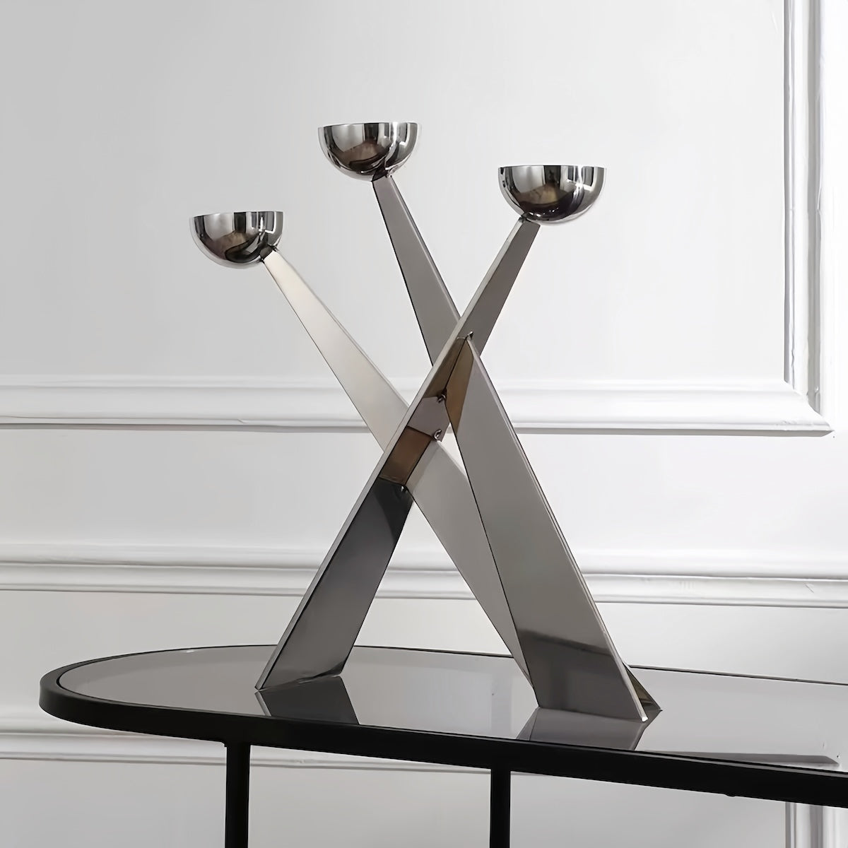 Taper Candle Holder - Modern Minimalist Stainless Steel Design for Decor