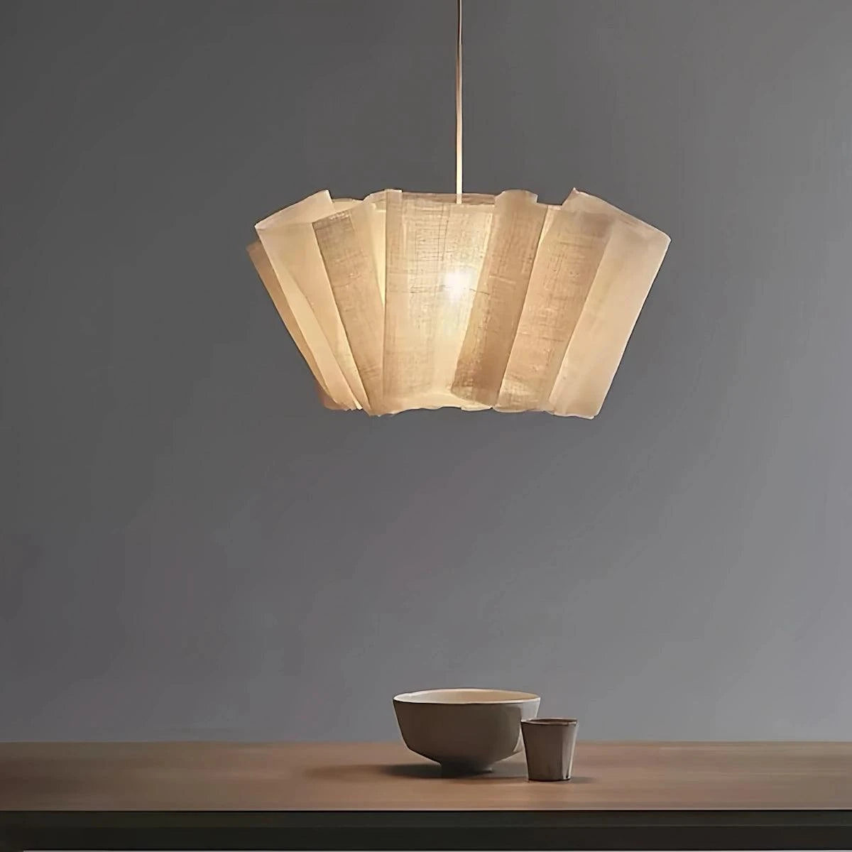 Japanese-Style Nordic Cream-Colored Bedroom Pendant Light - Vintage Rattan Chandelier