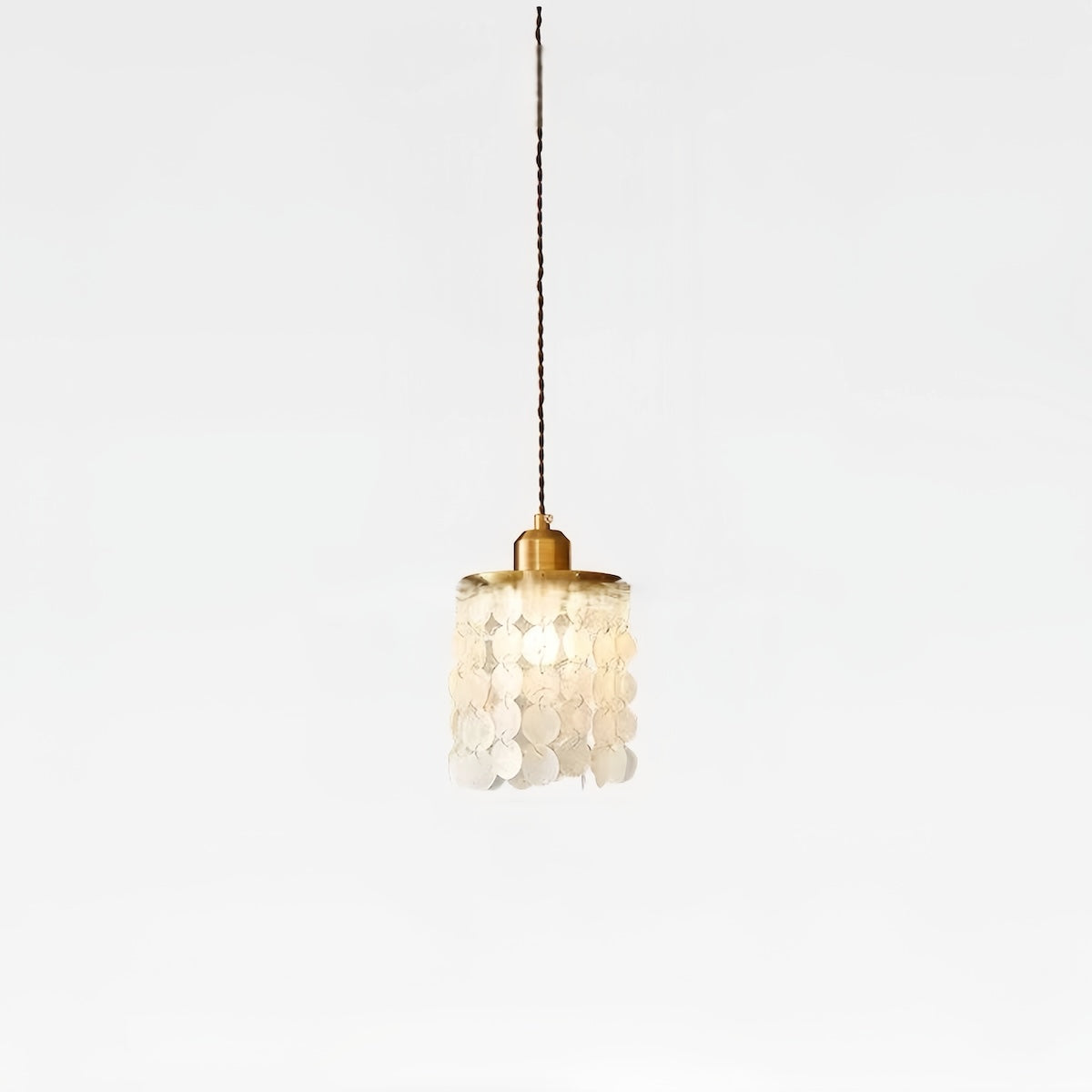 French Seashell Pendant Light – Vintage Vintage Style Crystal & Shell Lamp