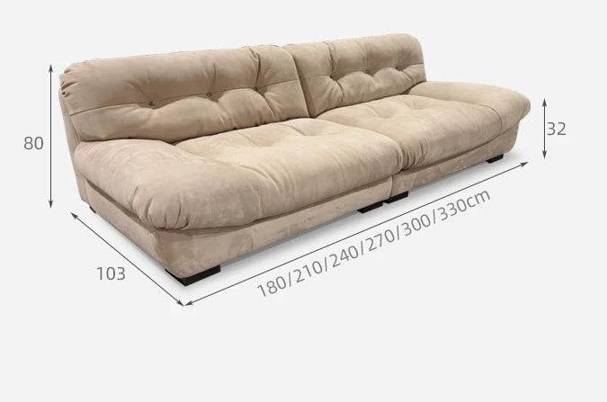 Cloud-themed French Cream Sofa - Elegant Linen & Comfort