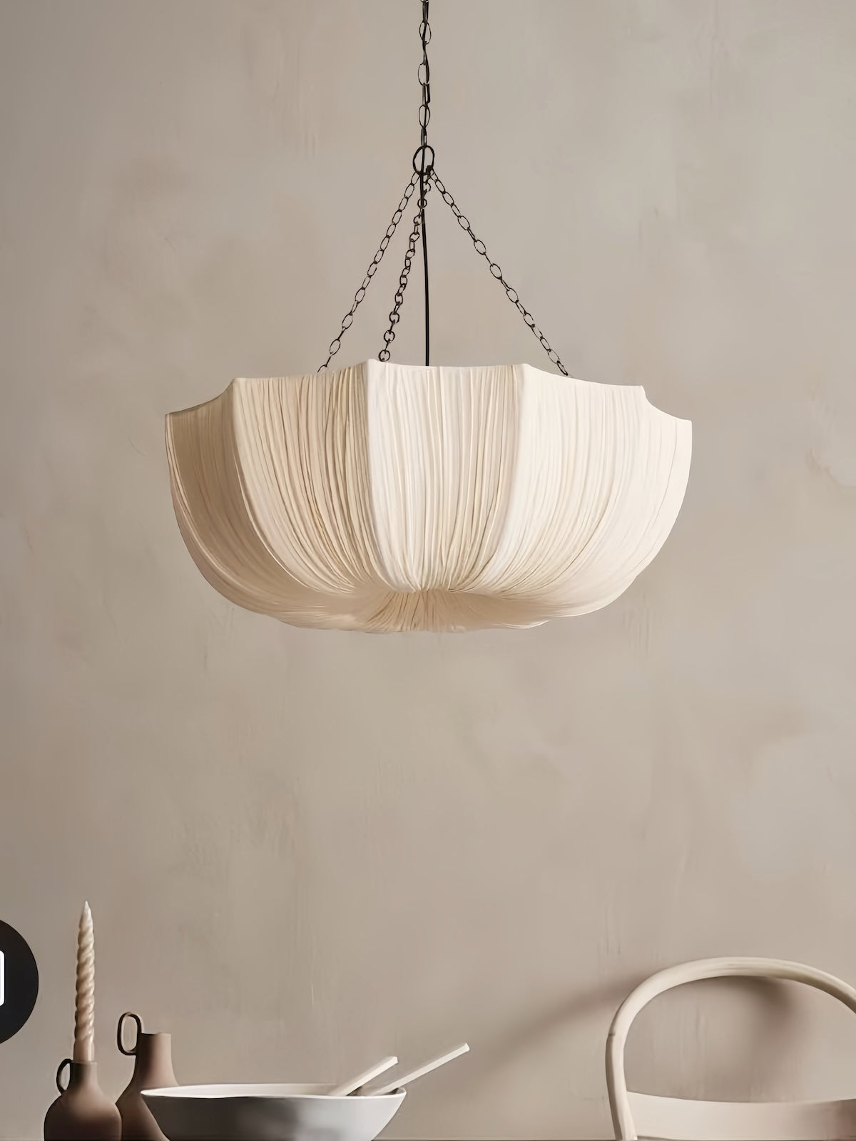 Linen Pendant Lighting - Elegant Vintage Fabric Pendant Light for Interiors