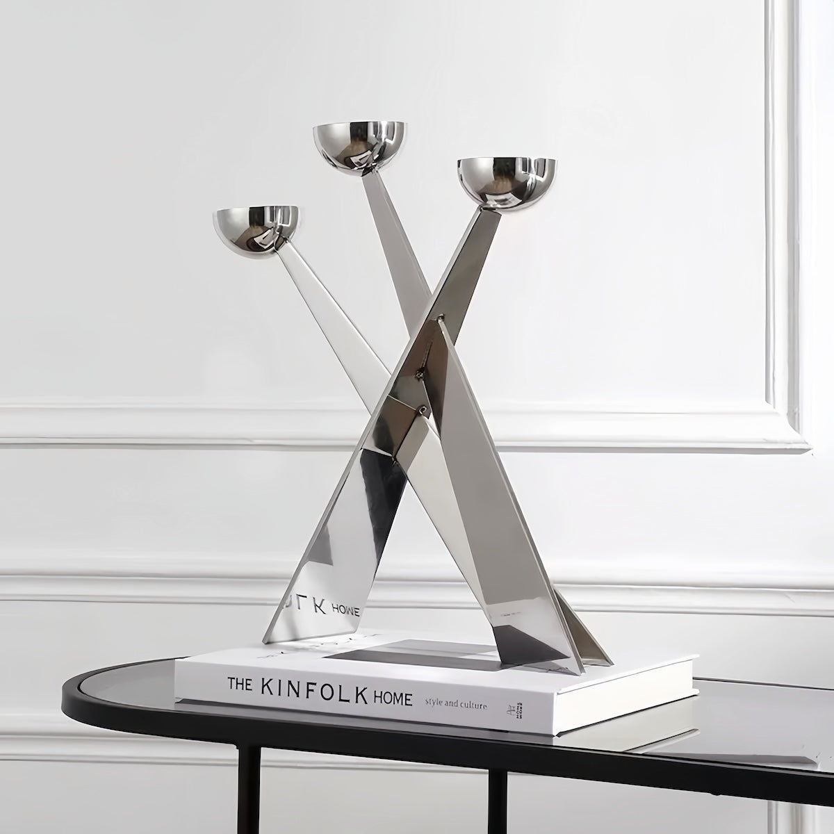 Taper Candle Holder - Modern Minimalist Stainless Steel Design for Decor