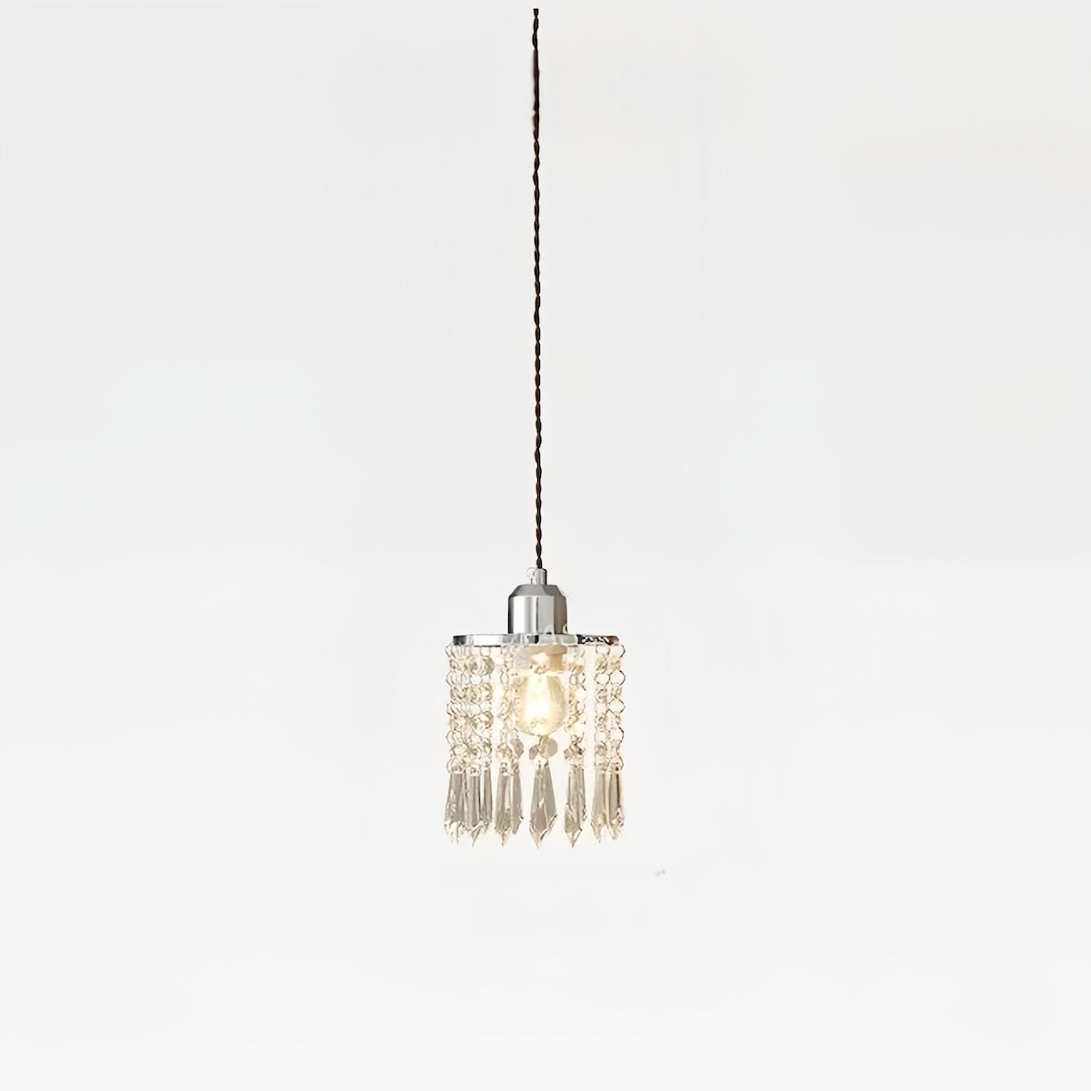 French Seashell Pendant Light – Vintage Vintage Style Crystal & Shell Lamp