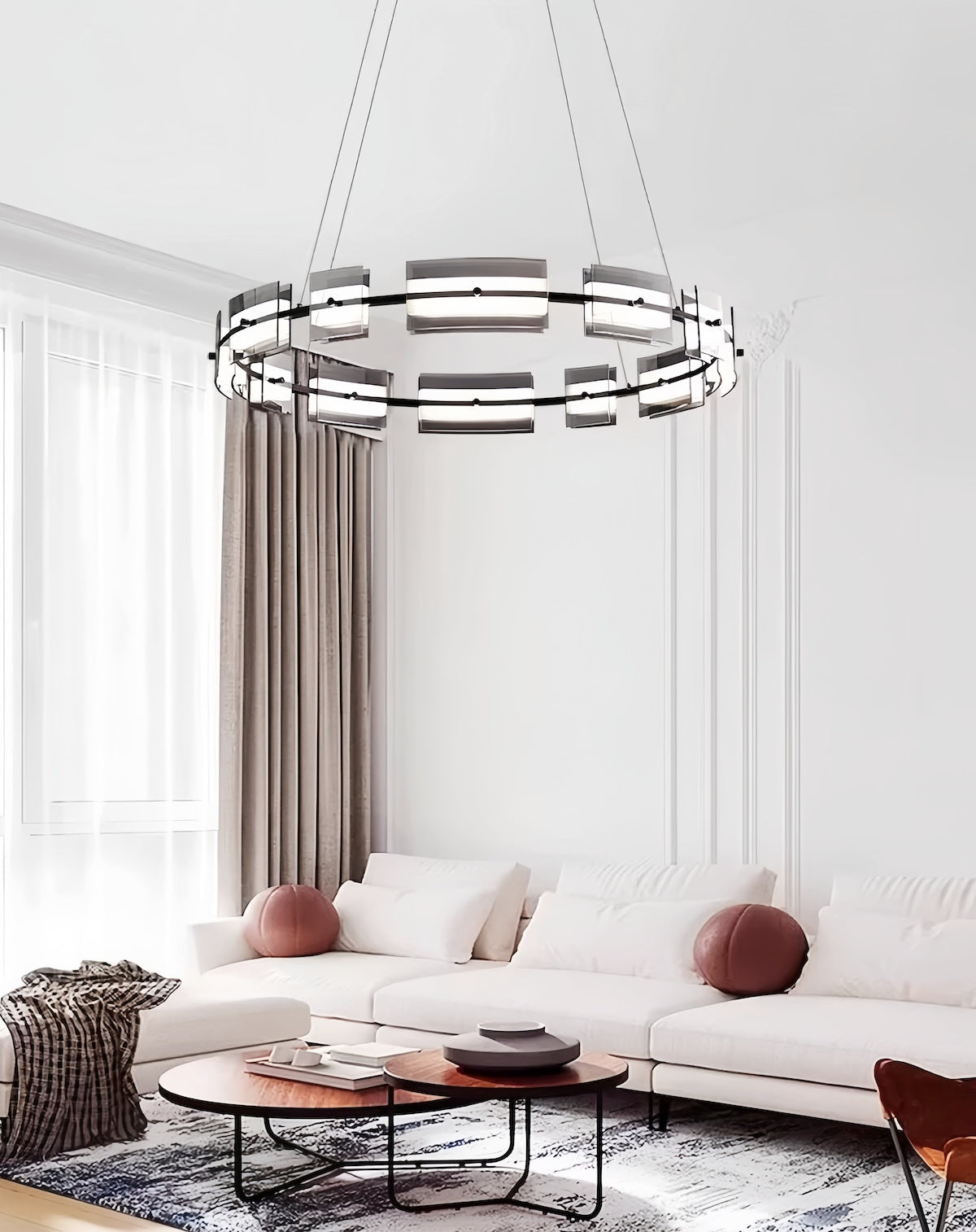 Art Deco Chandelier | Modern Glass Pendant Light for Dining & Bar