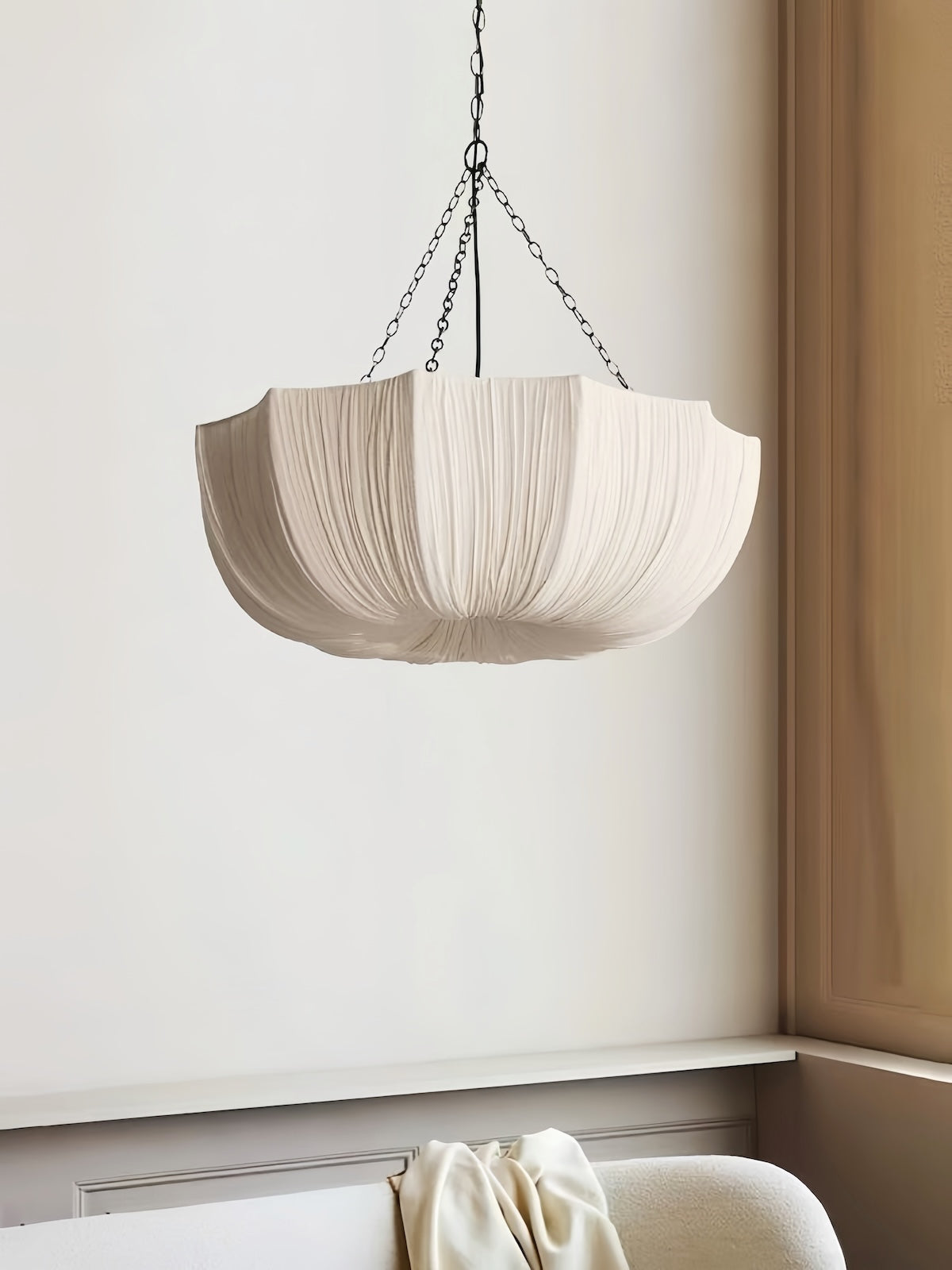 Linen Pendant Lighting - Elegant Vintage Fabric Pendant Light for Interiors