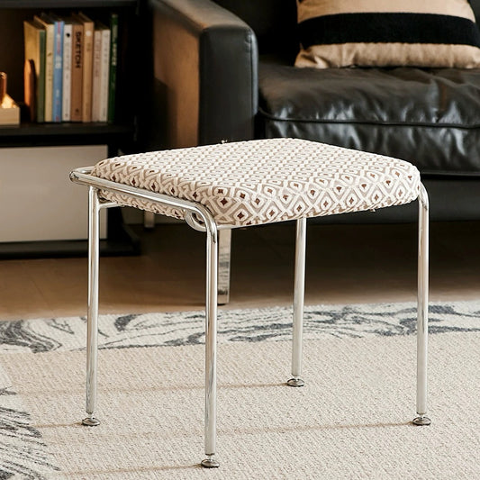 Upholstered Vanity Stool Low Stool for Home, Makeup, Living Room