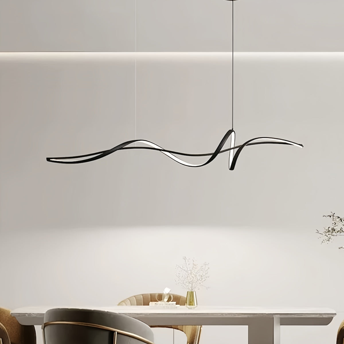 Linear Pendant Lighting - Modern Minimalist Designer Chandelier for Elegant Spaces