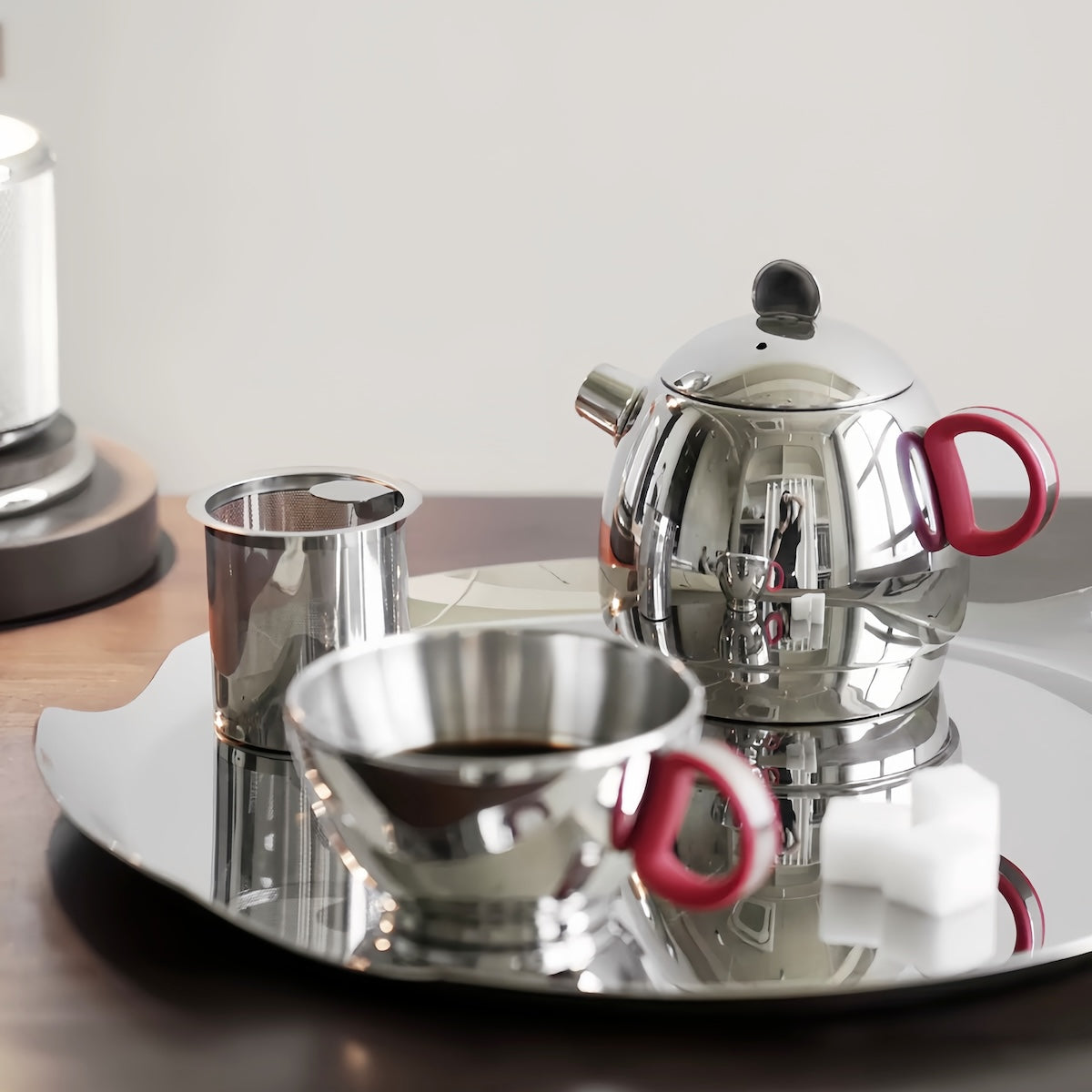 Teapot Set – Elegant Letter-shaped Stainless Steel Design for Stylish Tea Moments