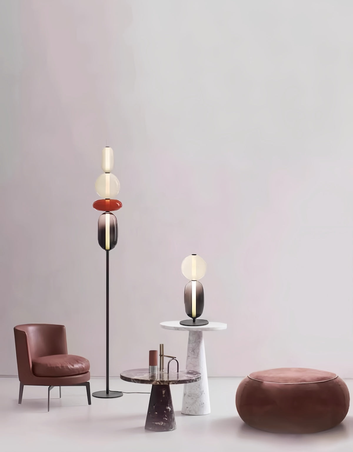 Handcrafted Glass Table Lamp – Elegant & Versatile Lighting for Any Space