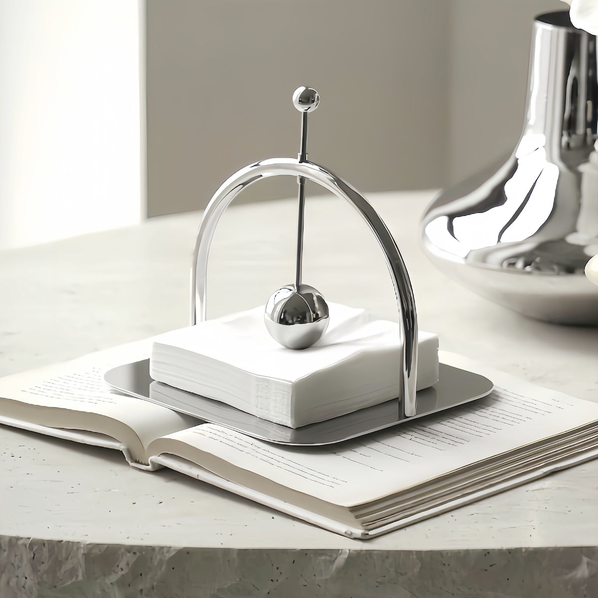 Tissue Holder - Decorative Stainless Steel Tissue Box for Living Room