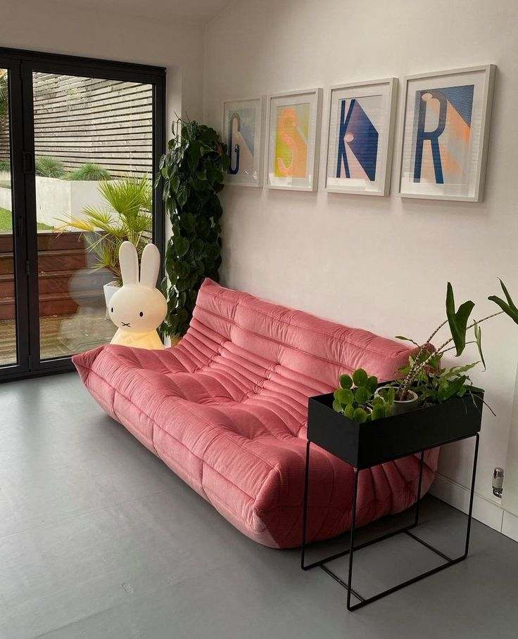 Modern orange Togo sofa set with single chair, 2-seater, 3-seater, ottoman, and corner sofa in corduroy fabric