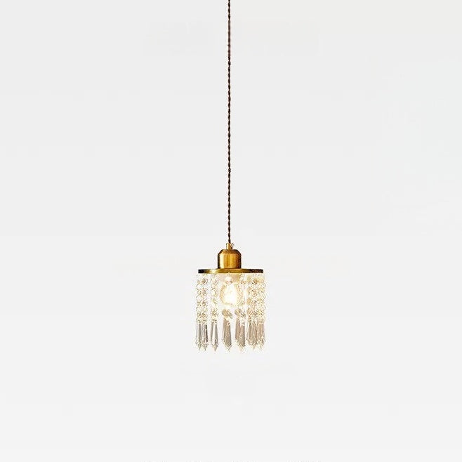 French Seashell Pendant Light – Vintage Vintage Style Crystal & Shell Lamp