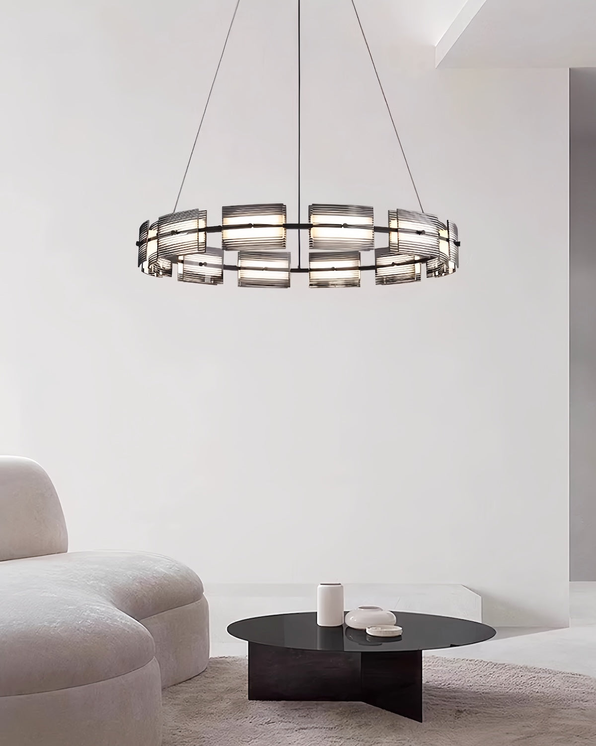 Art Deco Chandelier | Modern Glass Pendant Light for Dining & Bar