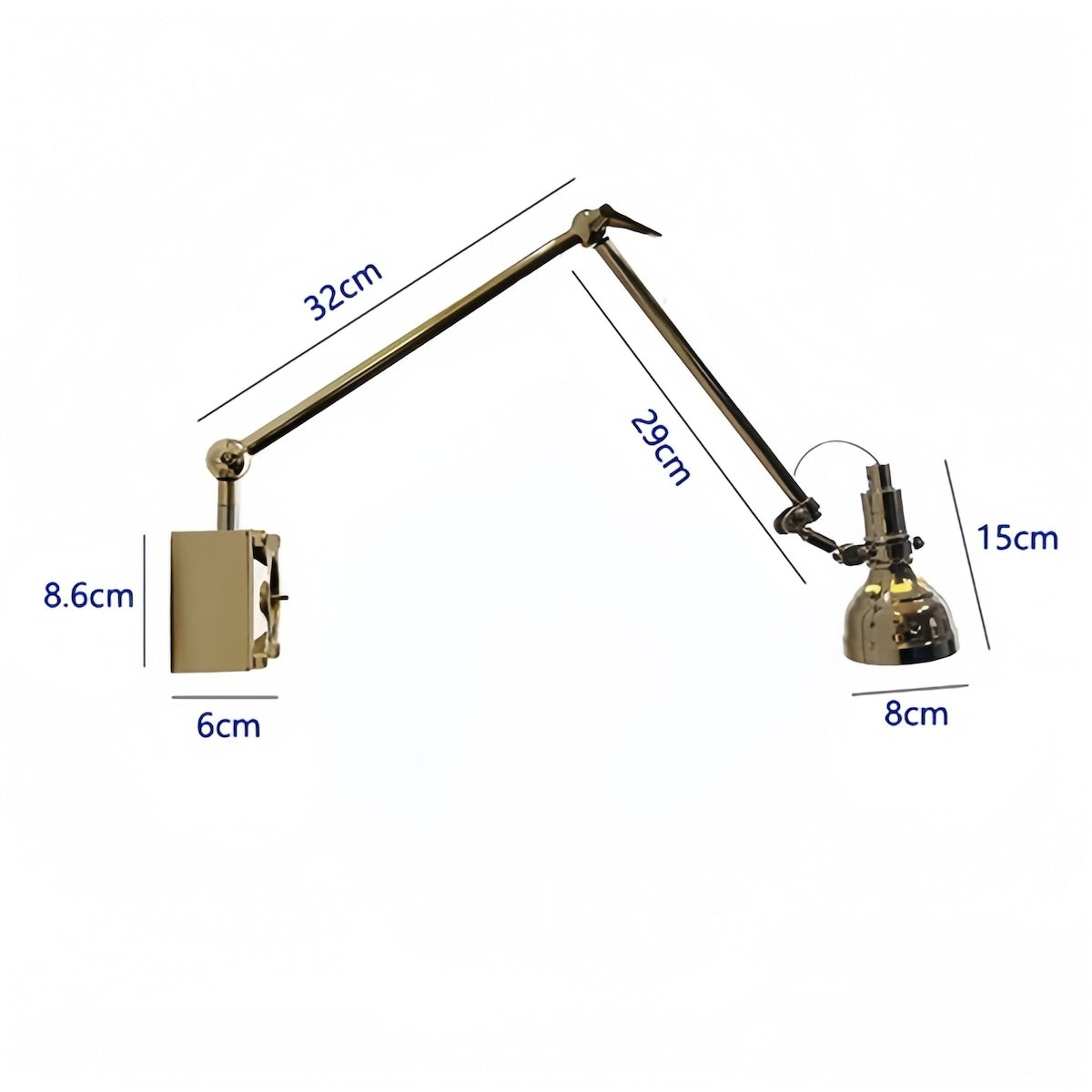Swing Arm Wall Lamp - Vintage American Industrial Style Perfect for Offices