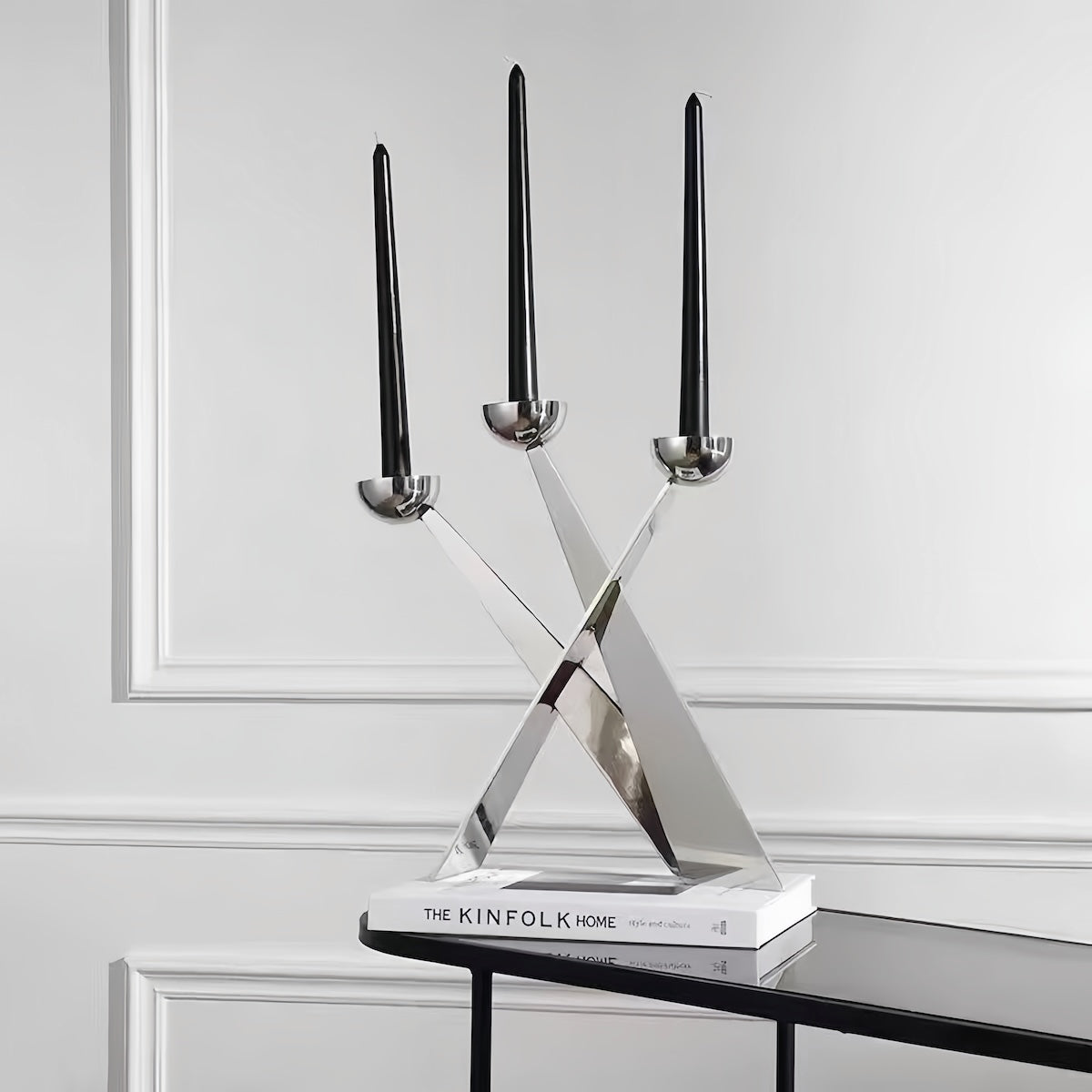 Taper Candle Holder - Modern Minimalist Stainless Steel Design for Decor