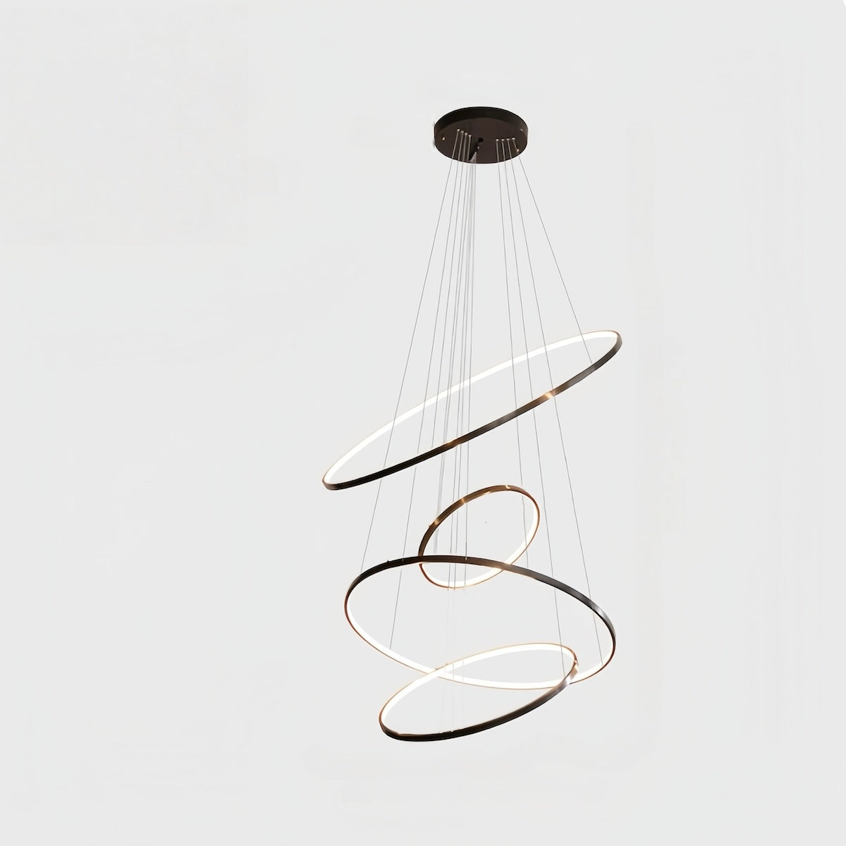 Brass Pendant Light - Modern Ring Pendant Lighting for Living & Dining