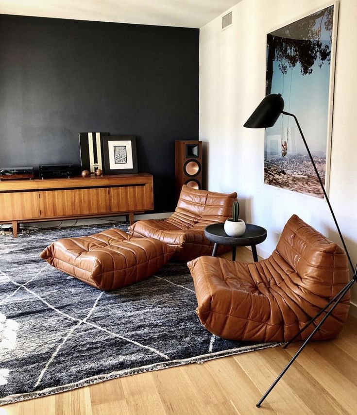 Togo Fireside Chair with Foot Stool - Set of Two