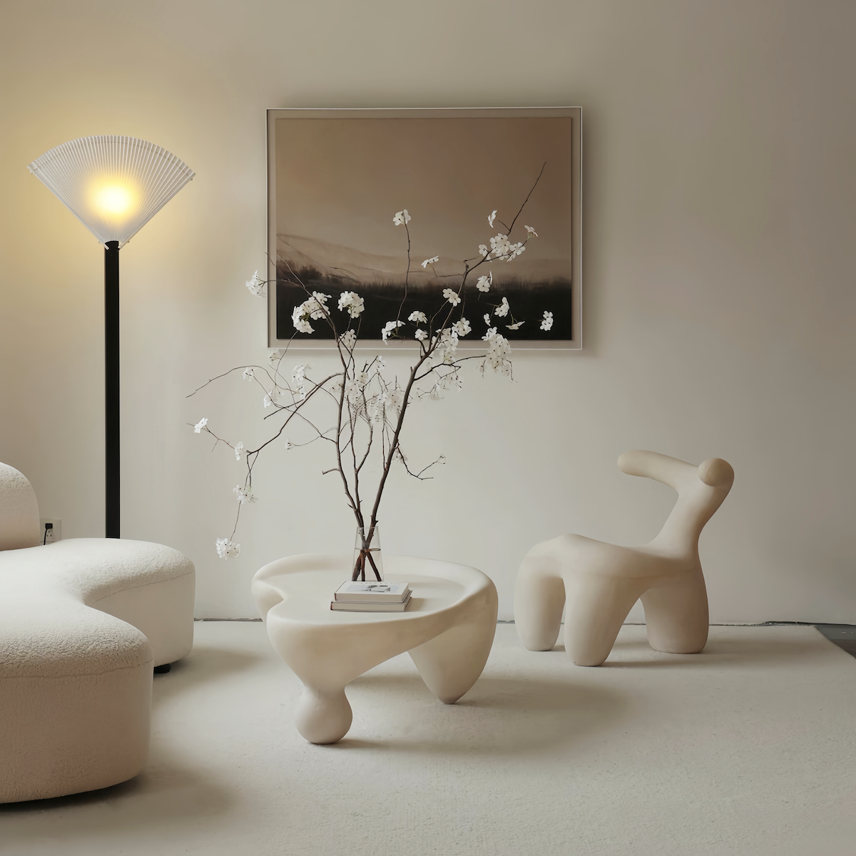 Snail-Shaped Coffee Table - Unique Artistic Wabi-Sabi Style Sculpture