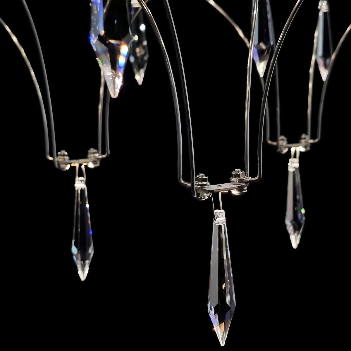 Restaurant Strip Chandelier Postmodern Light Luxury Crystal LED Pendant Light