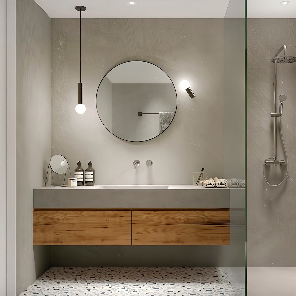 Bathroom Vanity Lights – Nordic Minimalist Globe Pendant Light for Bathrooms & Bars