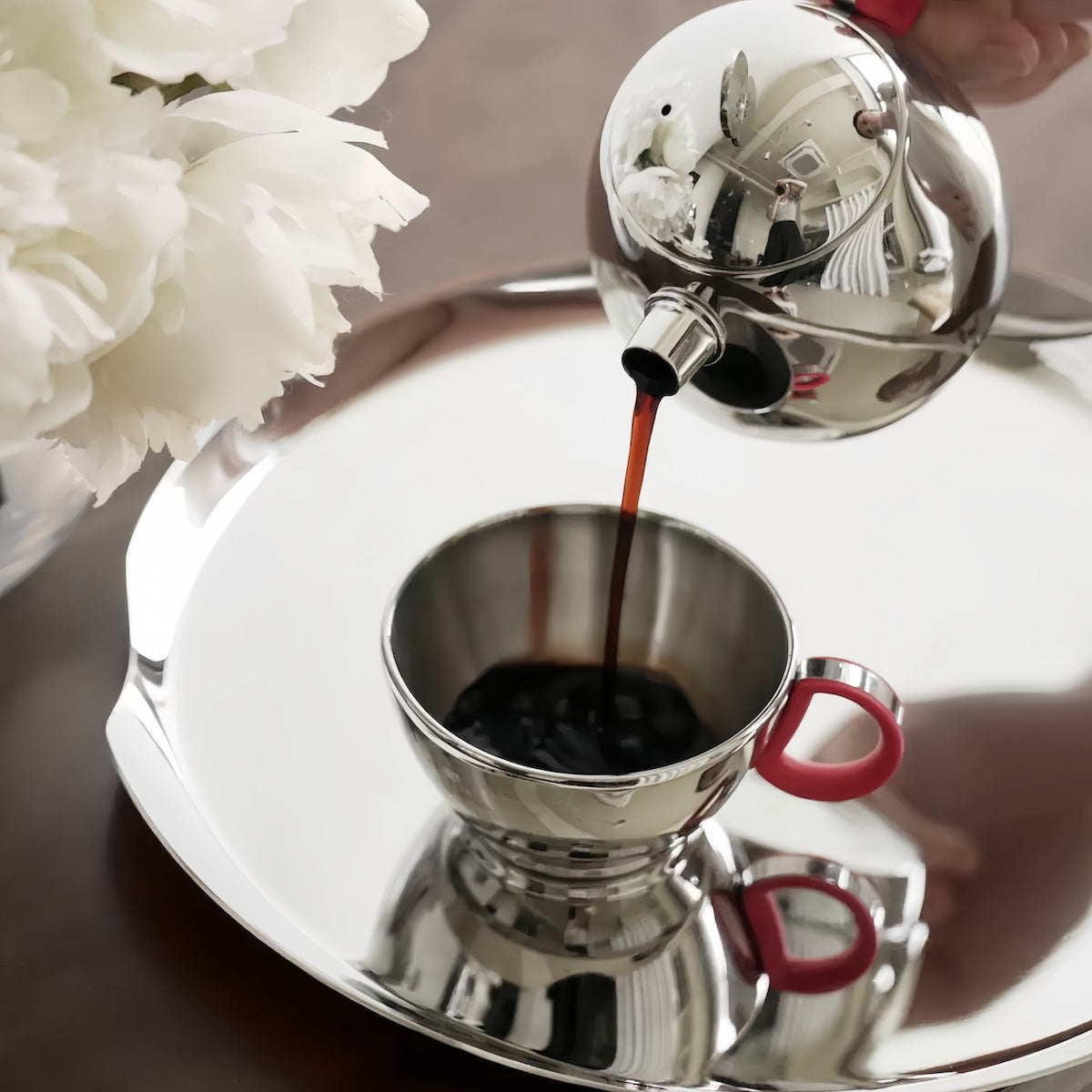 Teapot Set – Elegant Letter-shaped Stainless Steel Design for Stylish Tea Moments